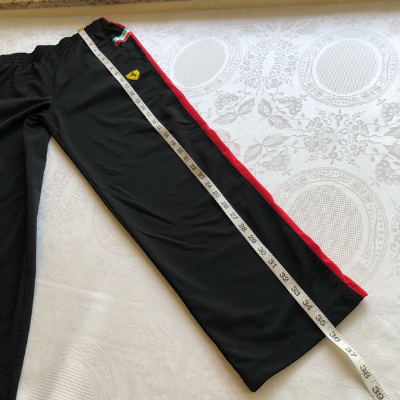 Ferrari Puma Boys Size M Black Sweatpants Joggers Activewear Pants Elastic Waist - Picture 8 of 15